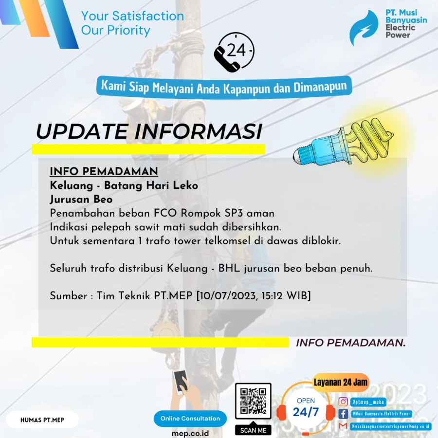 UPDATE INFORMASI DI WILAYAH KERJA PT.MEP KAPEL KELUANG-BHL