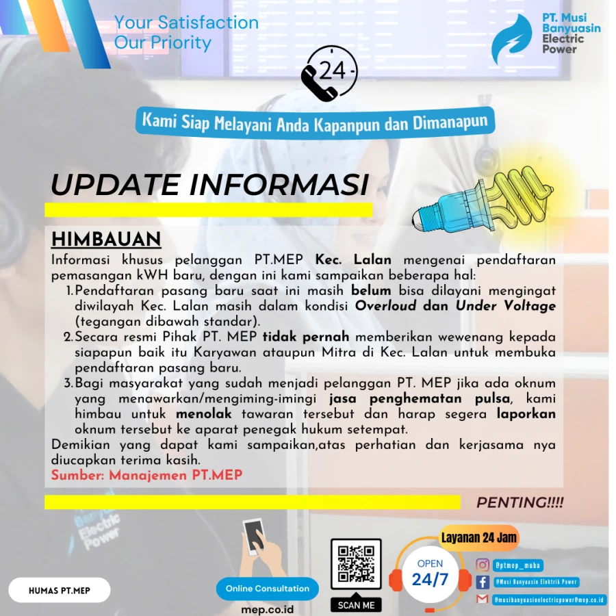 UPDATE INFORMASI PASANG BARU LISTRIK PT.MEP DI WILAYAH KAPEL LALAN