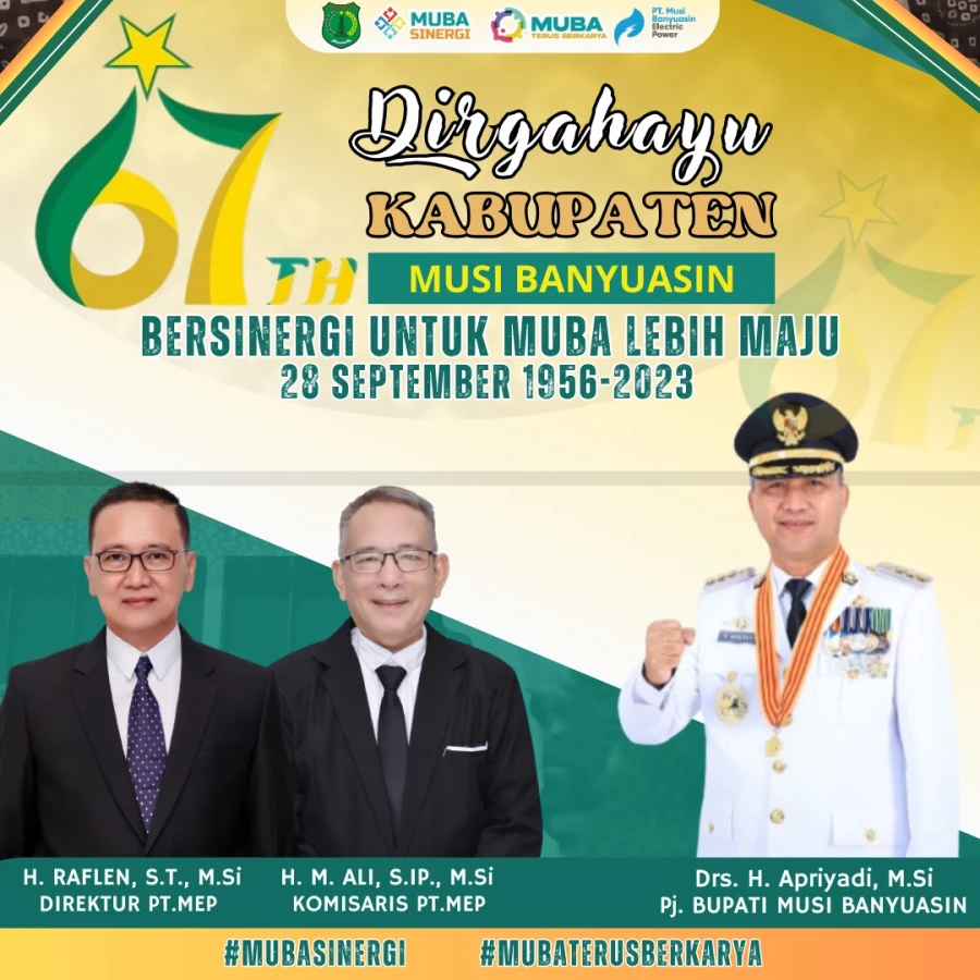 Dirgahayu Kabupaten Musi Banyuasin Ke-67