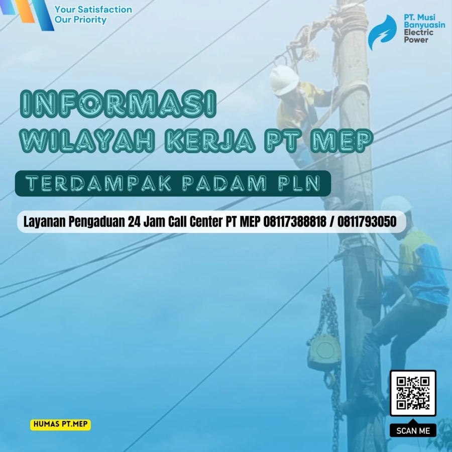 Informasi Wilayah Kerja PT MEP Kapel Jirak Jaya Terdampak Padam PLN 12/07/24