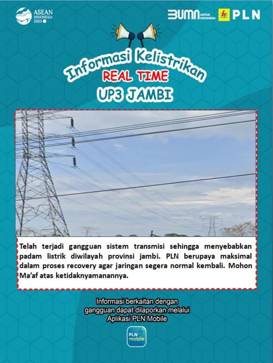 Informasi Terdampak Padam PLN di Wilayah Kerja PT MEP Kapel Bayung Lencir Tanggal 08/10/2024