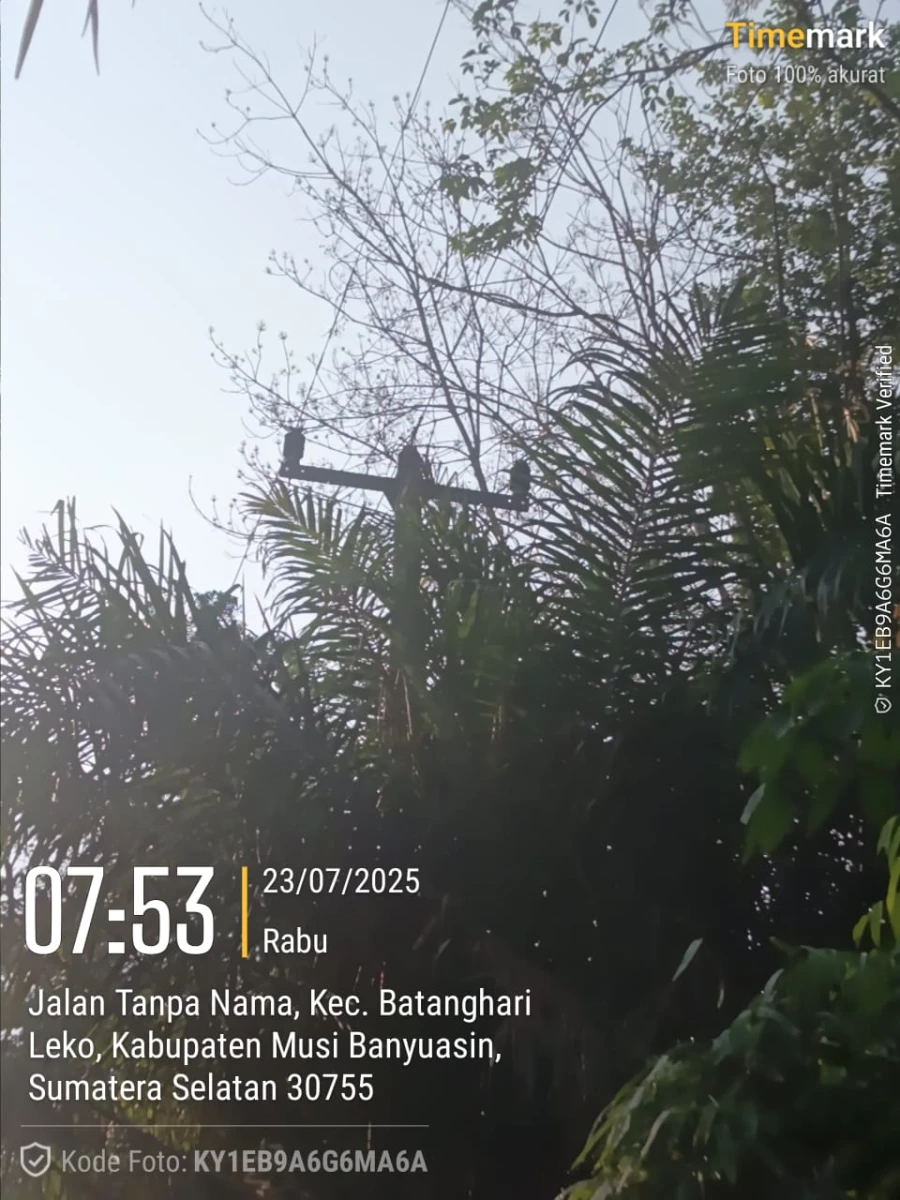 Informasi penyebab pemadaman wilayah kapel Keluang-Batang Hari Leko tanggal 23/07/2025