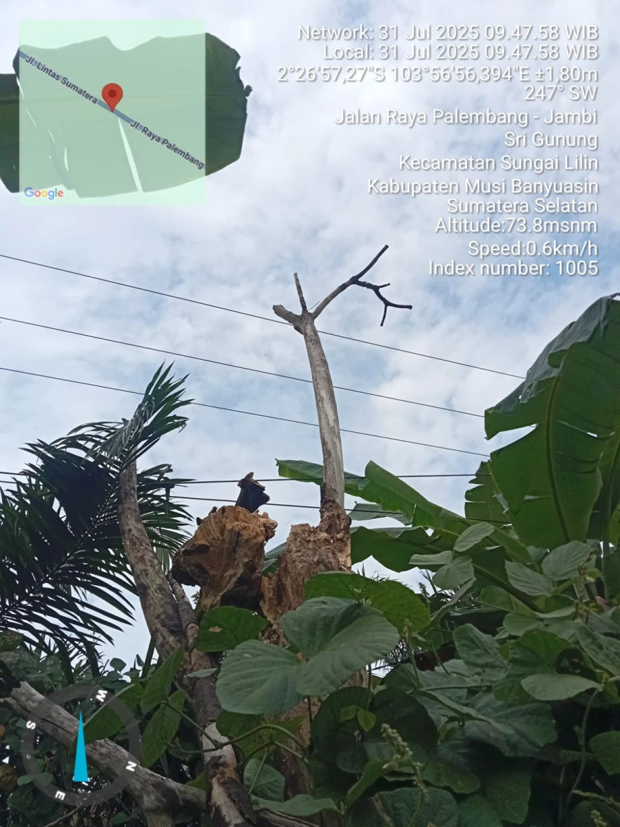 Informasi penyebab pemadaman wilayah kapel Srigunung tanggal 31/07/2025
