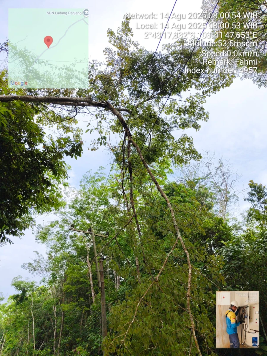 Informasi penyebab pemadaman wilayah kapel Sido Mukti tanggal 14/08/2025