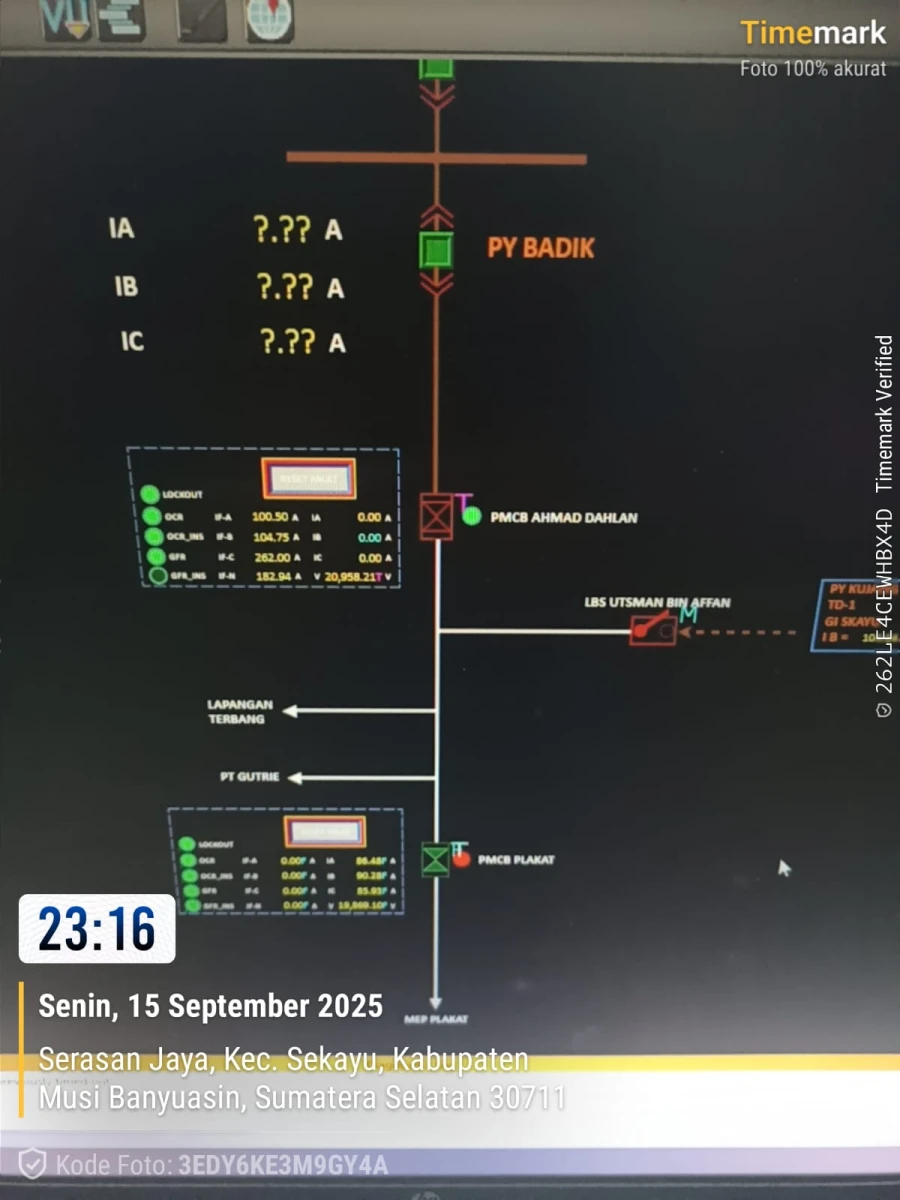 Informasi Terdampak Padam PLN di Wilayah Kerja PT MEP Kapel Plakat tinggi - Sido mukti Hari Selasa Tanggal 16/09/2025