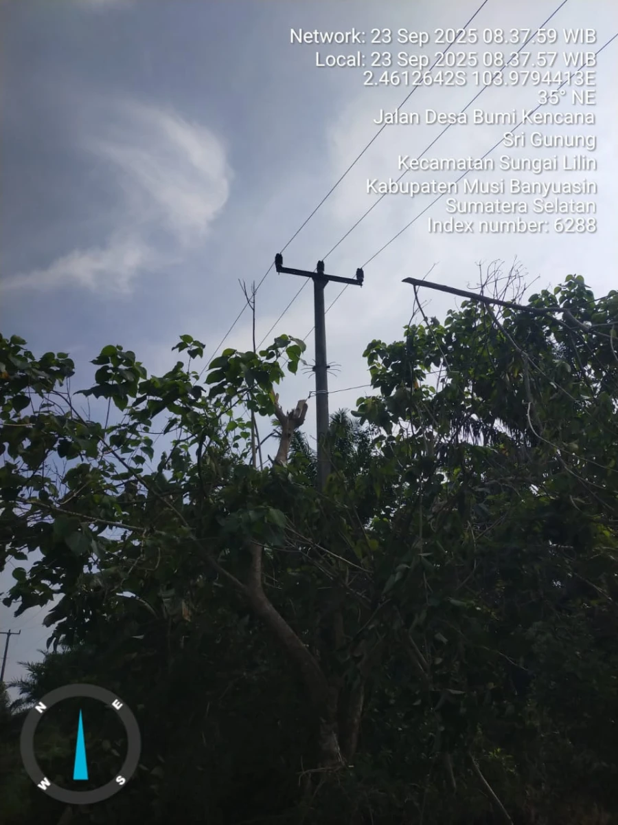 Informasi penyebab pemadaman wilayah kapel Sri gunung tanggal 23/09/2025