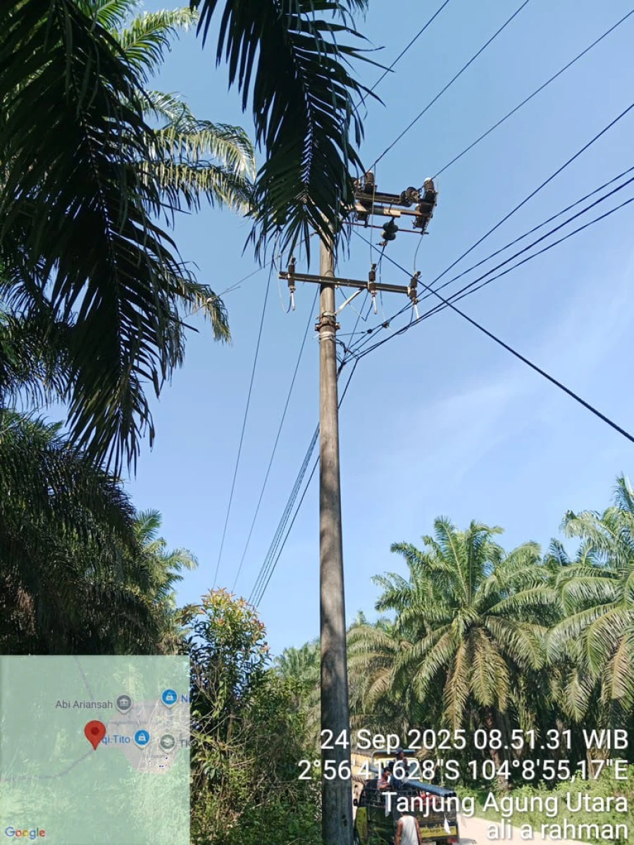 Informasi Pemeliharaan Listrik Terjadwal Di Wilayah Kerja PT MEP Kapel Lais [Tanjung Agung] Hari Selasa Tanggal 24/09/2025