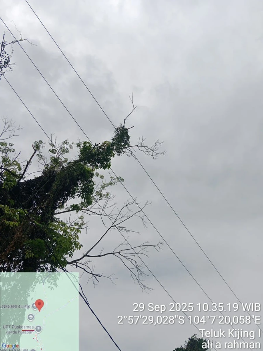 Informasi penyebab pemadaman wilayah kapel Lais [ Tanjung Agung] tanggal 29/09/2025
