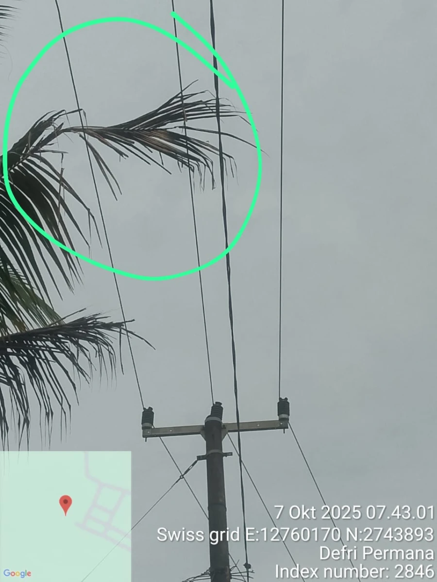 Informasi penyebab pemadaman wilayah kapel Plakat Bayung Lencir tanggal 07/10/2025