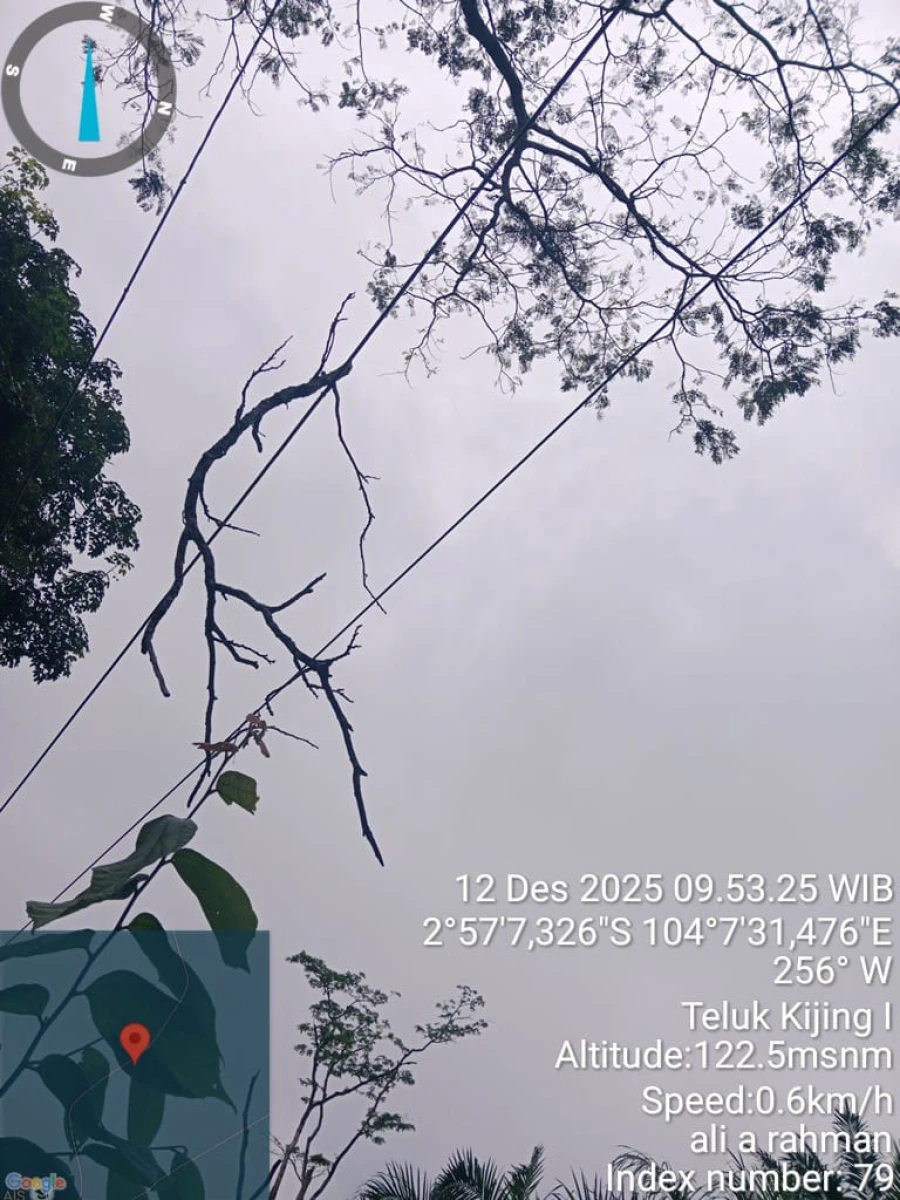 Informasi penyebab pemadaman wilayah kapel Lais [Tanjung Agung] tanggal 12/12/2025